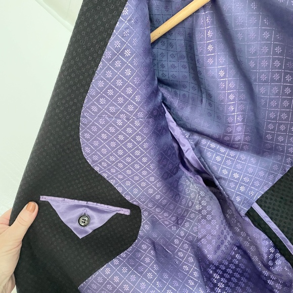 Ted Baker Men’s Blazer Endurance Terrance SPJ Wool Cashmere Tweed Black 46R - Picture 5 of 12